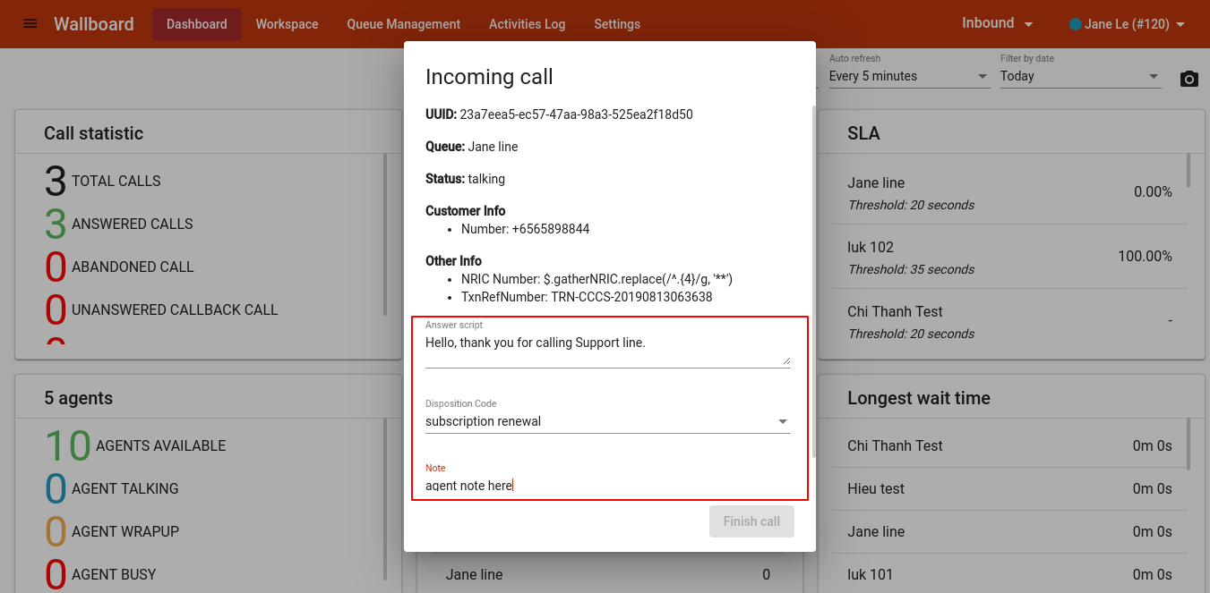 Queue management: Agent management - Data Dynamics Pte Ltd
